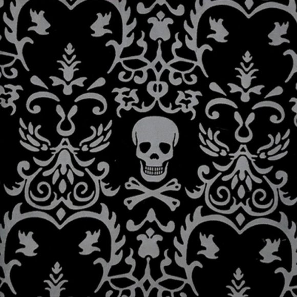 ISO: Betsey Johnson 12" "Damask Skull" Face/Hand Towel (Black) - Picture 2 of 2